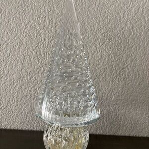 FLAWLESS MURANO Italy Barbini Bullicante 9.5” Crystal CHRISTMAS TREE